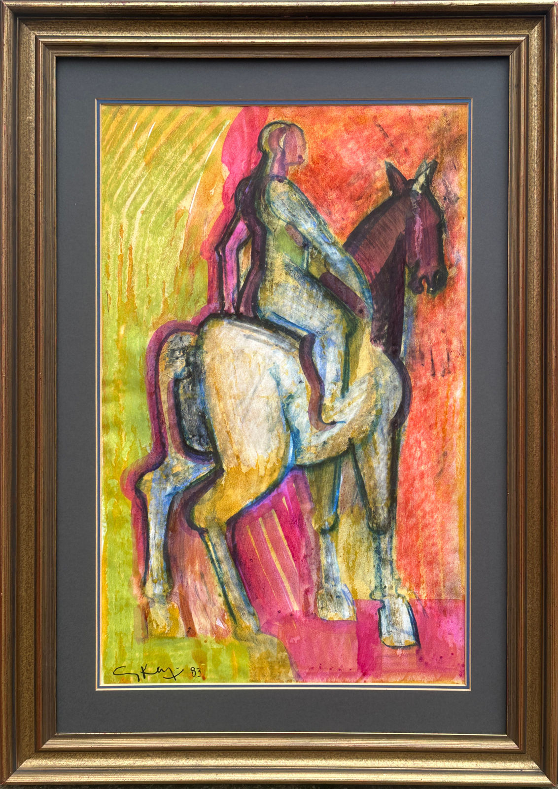 Geoffrey Key, Horse and Rider, 1983