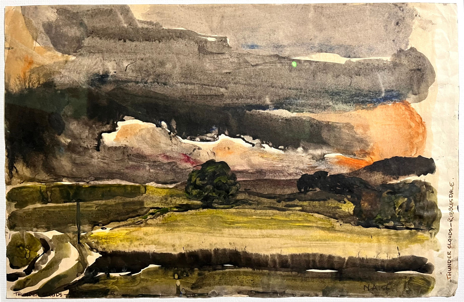 Norman Adams RA, Thunderclouds Ribblesdale, 1956