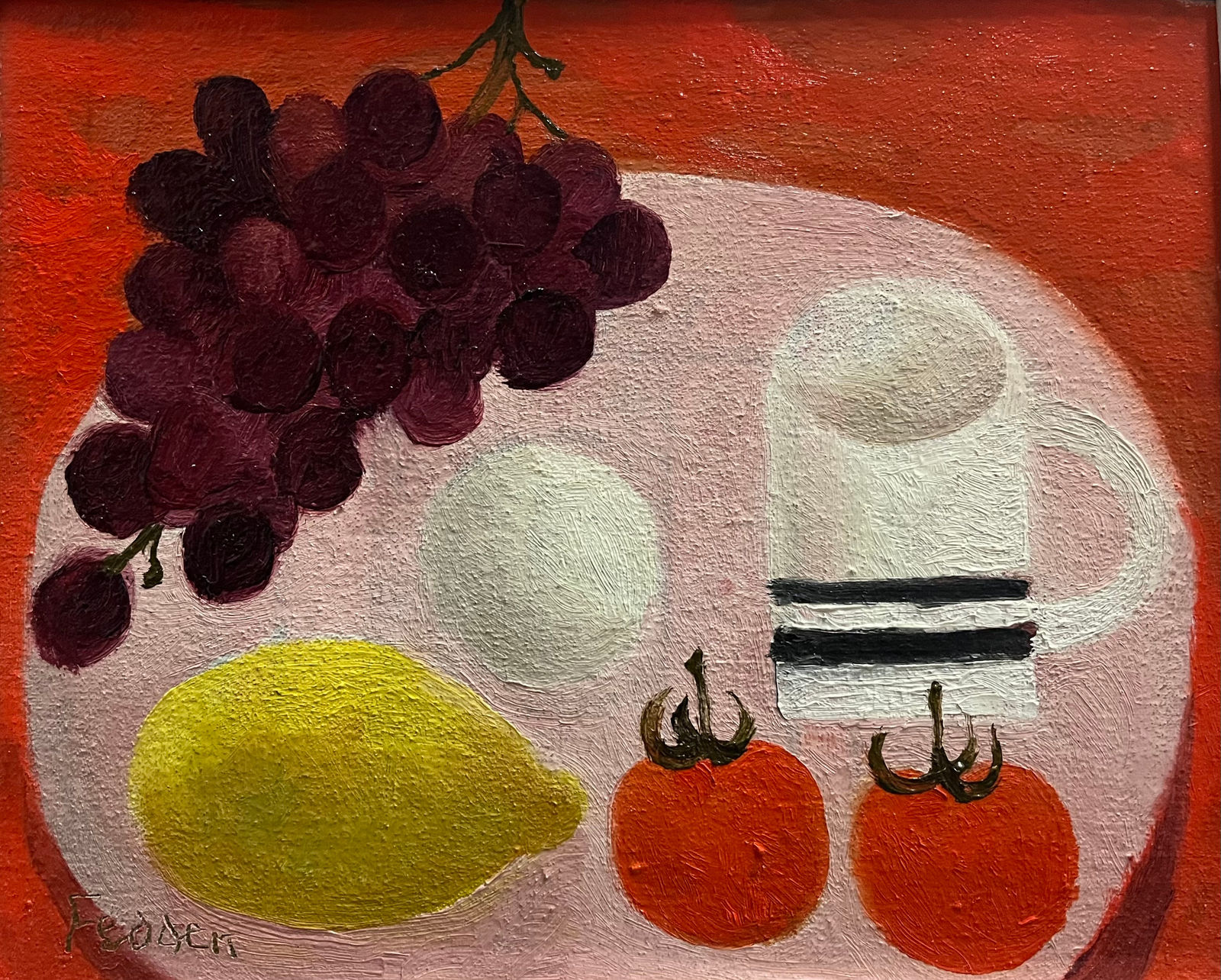 Mary Fedden, The Striped Mug, 2005