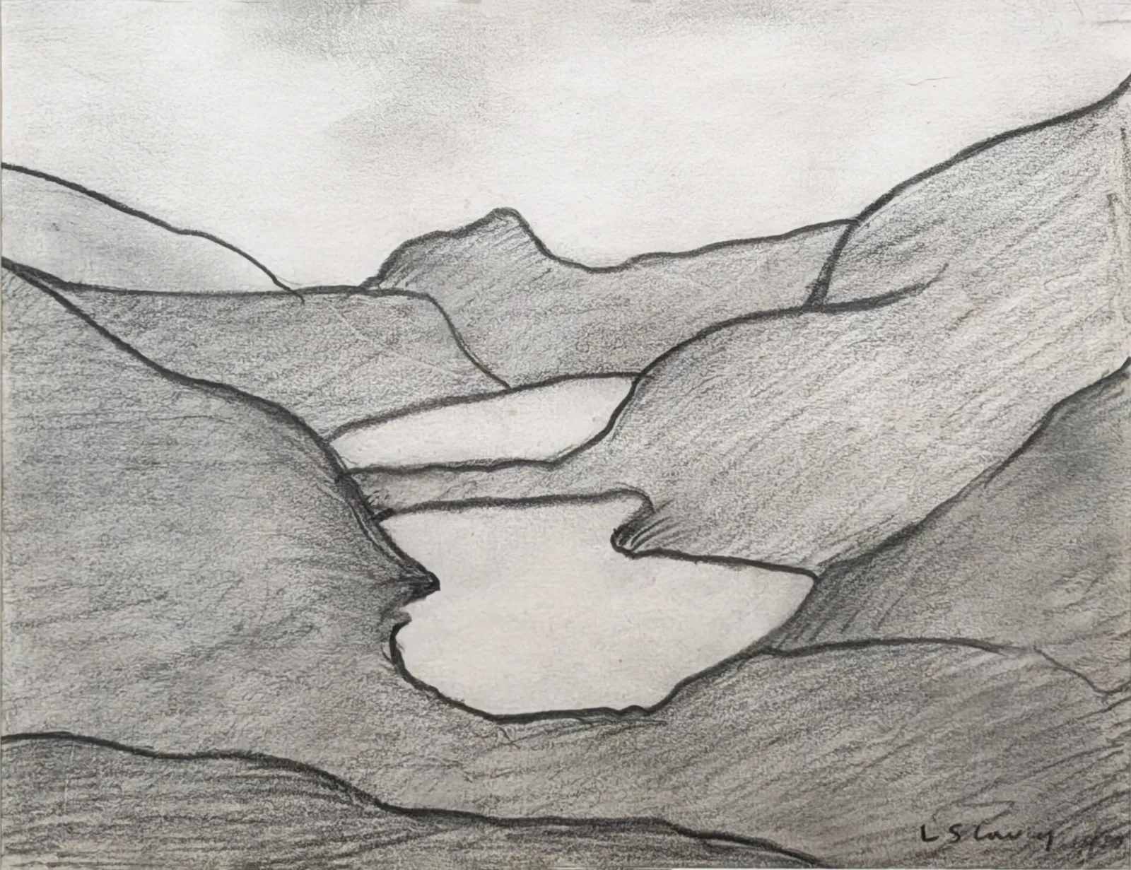 L.S Lowry, Lake Scene - Buttermere, 1960