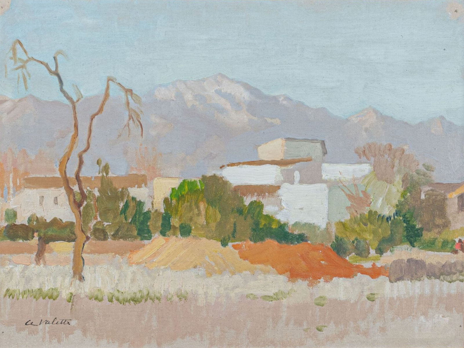Pierre Adolphe Valette, Hilly Landscape in Provence