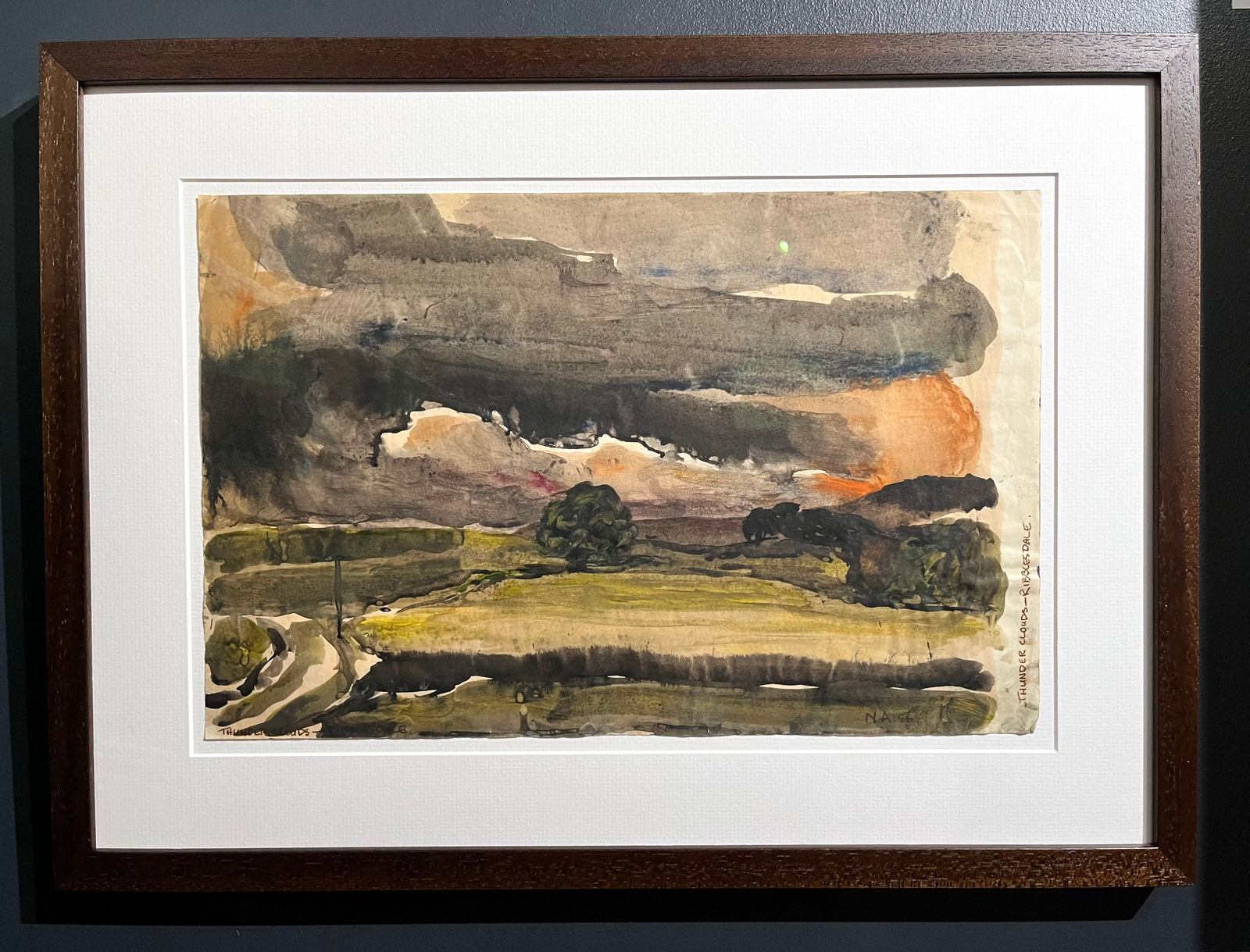 Norman Adams RA, Thunderclouds Ribblesdale, 1956