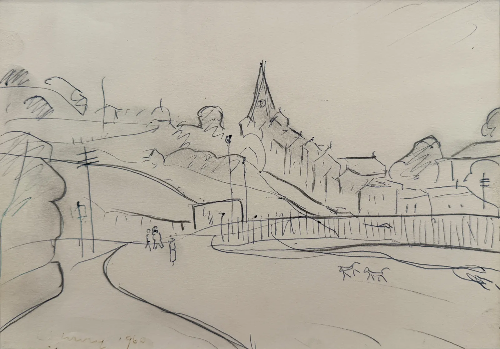 L.S Lowry, Ebbw Vale, 1960