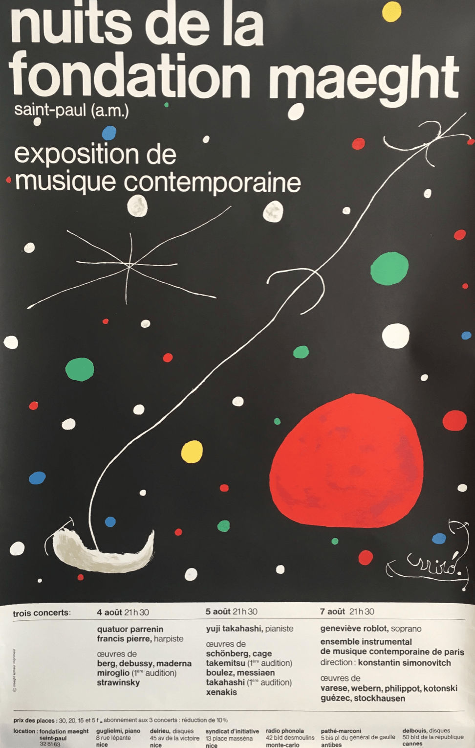 Joan Miro, Nuits de la Fondation Maeght