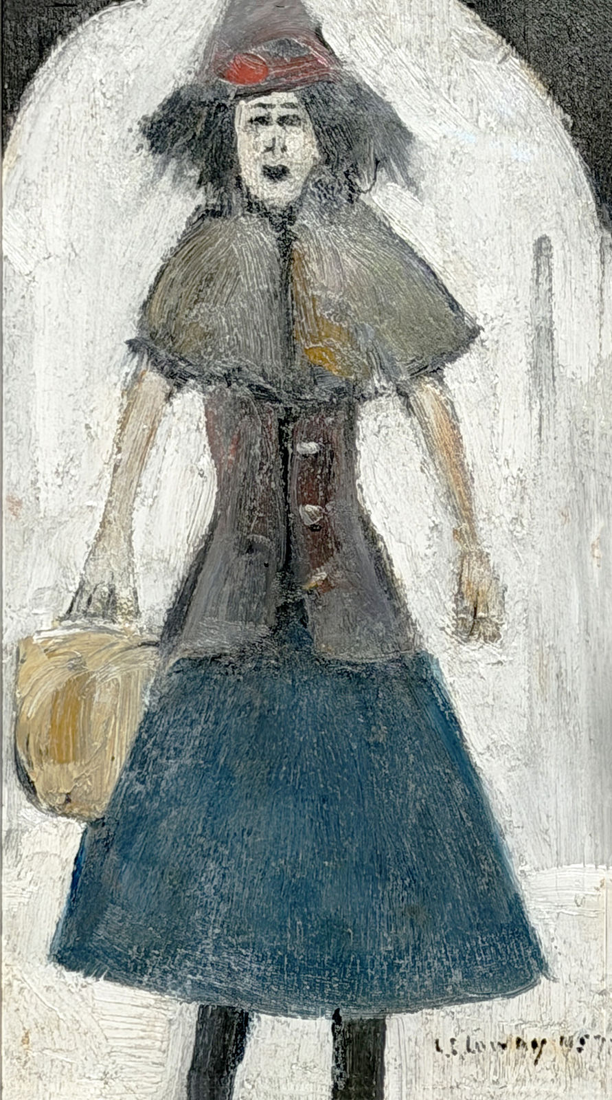 L.S Lowry, Lady Standing , 1957