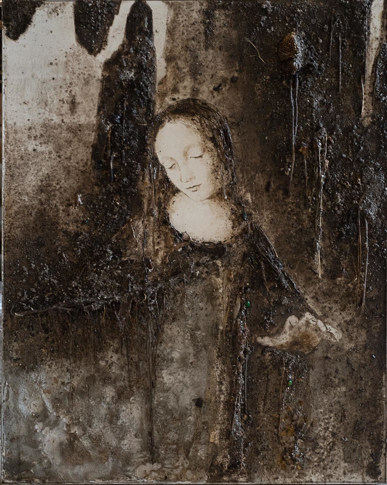 Enzo Fiore, Studio da la Vergine delle Rocce, 2021