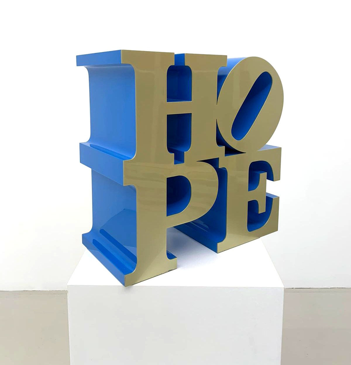 Robert Indiana, HOPE (Gold & Blue), 2009
