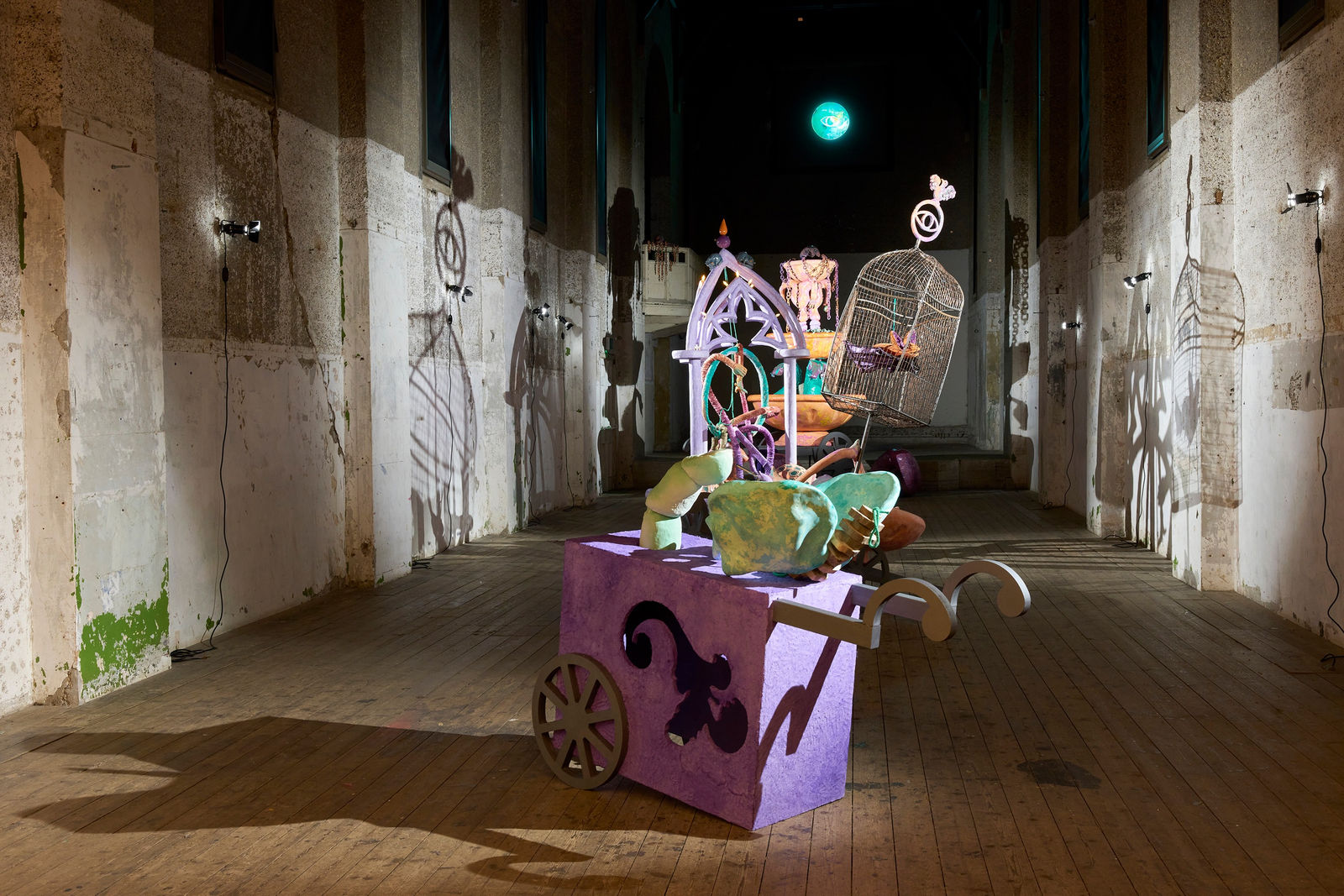 Candida Powell-Williams, Installation view of 'Tilt Shift: Shadows of the Seasoned Sun' at Southwark Park Galleries, 2022