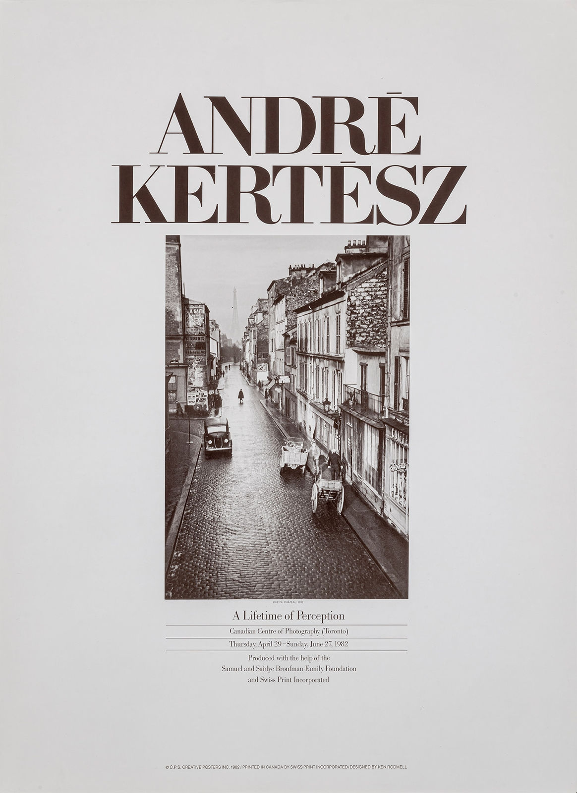 André Kertész, Rue Du Chateau, 1932, 1982