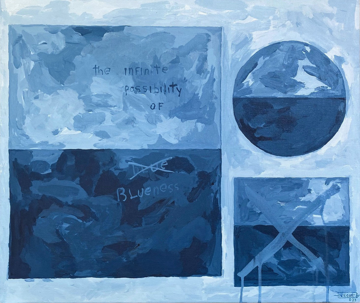 Nigel Scott, The infinite possibility of blueness, 2023