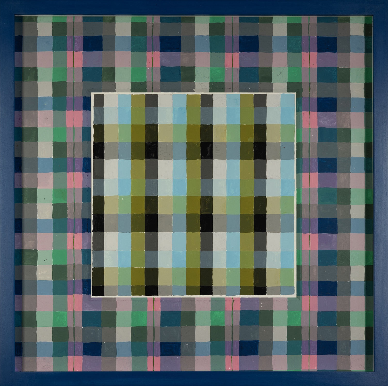 Michelle Forsyth, Purple and Green Plaid on Blue and Green, 2015-2024