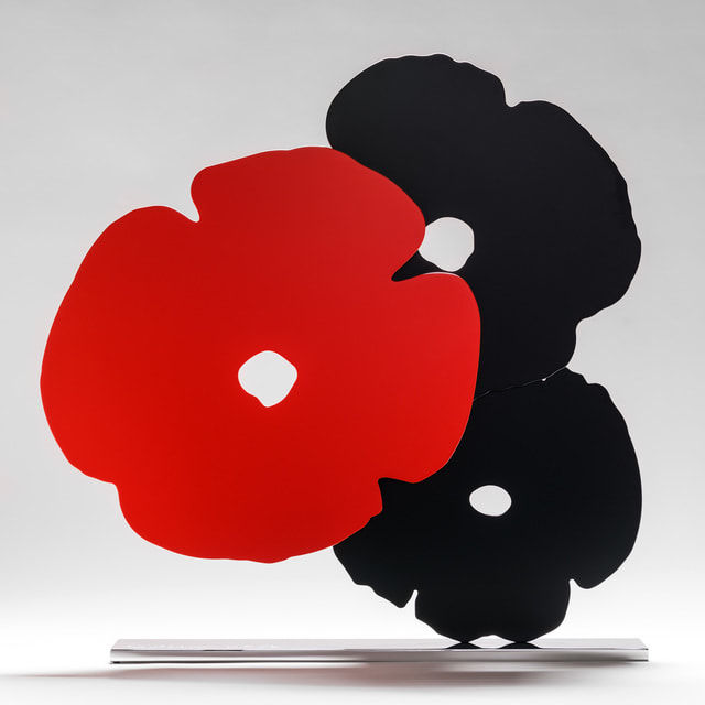 Donald Sultan, Red and Black Poppies, 2018