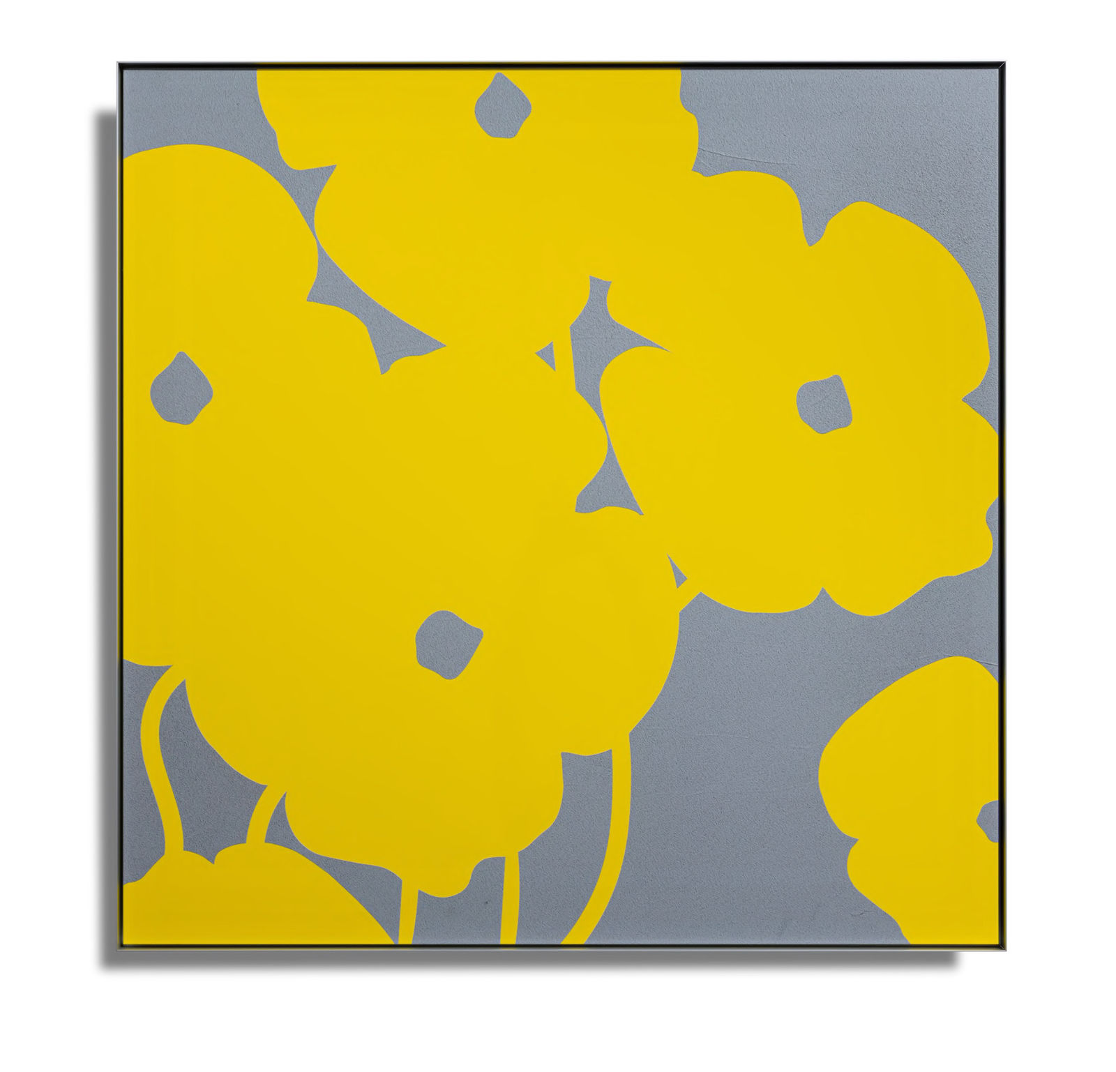 Donald Sultan, Yellow Poppies in Cement, 2024