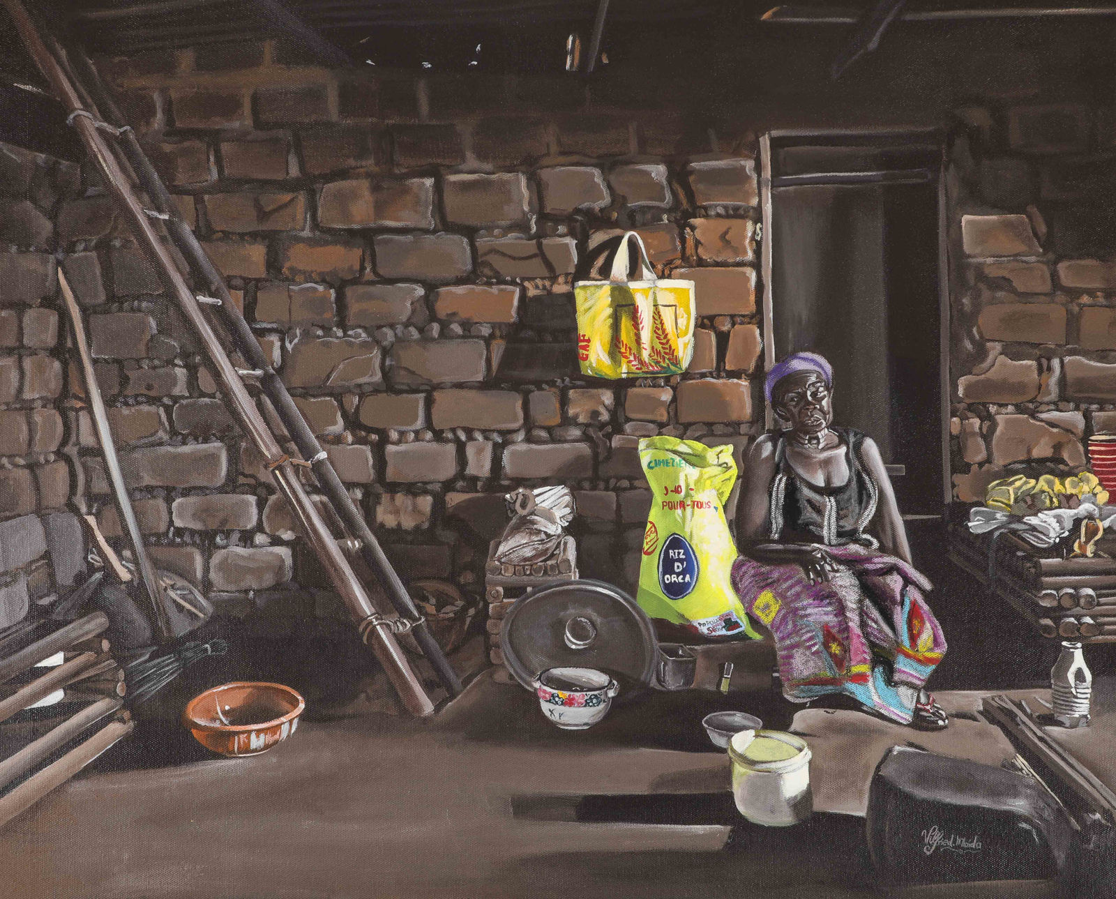 Wilfried Mbida, La pagneuse, 2022