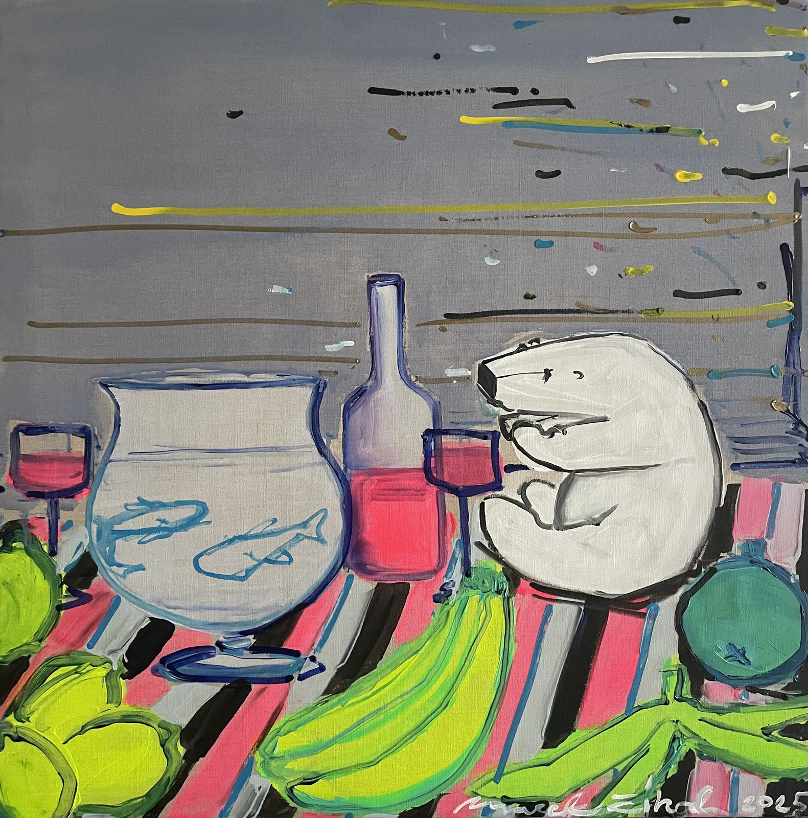 Marek Číhal, Still Life with the Polar Bear Toy, 2025