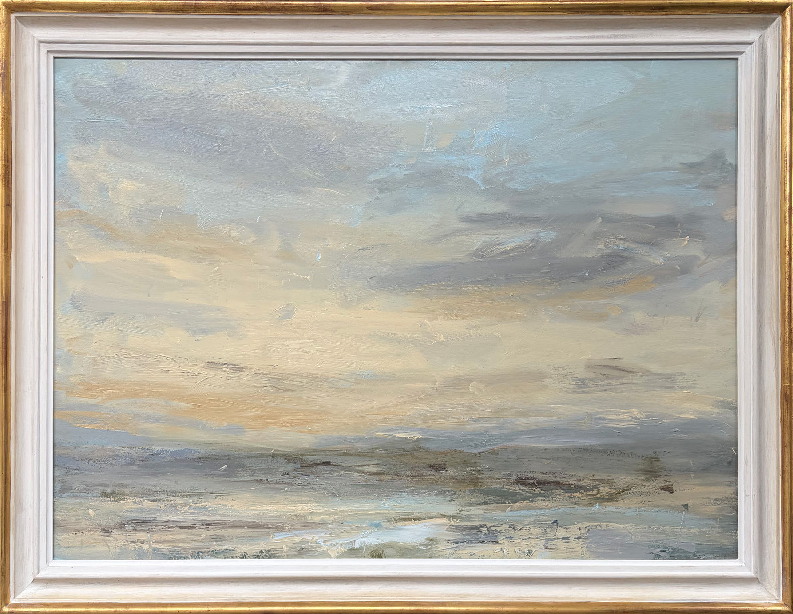Louise Balaam, Quiet Sunset, Pale Gold (Hebrides) (Hungerford Gallery)