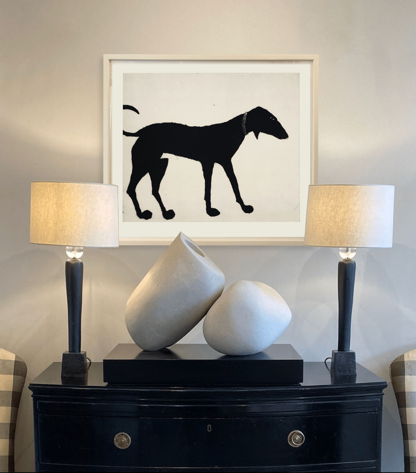 Kate Boxer, Black Dog (Unframed)