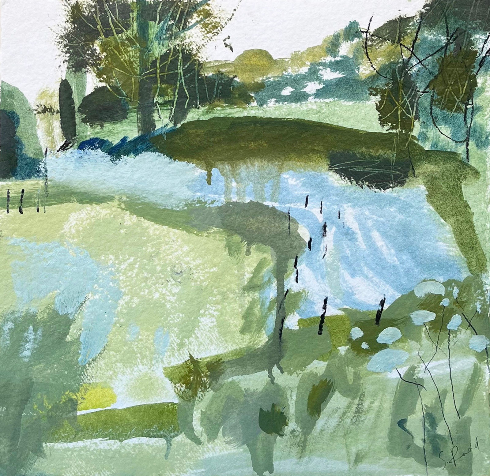 Sam Rudd, Summer River (Hungerford Gallery)