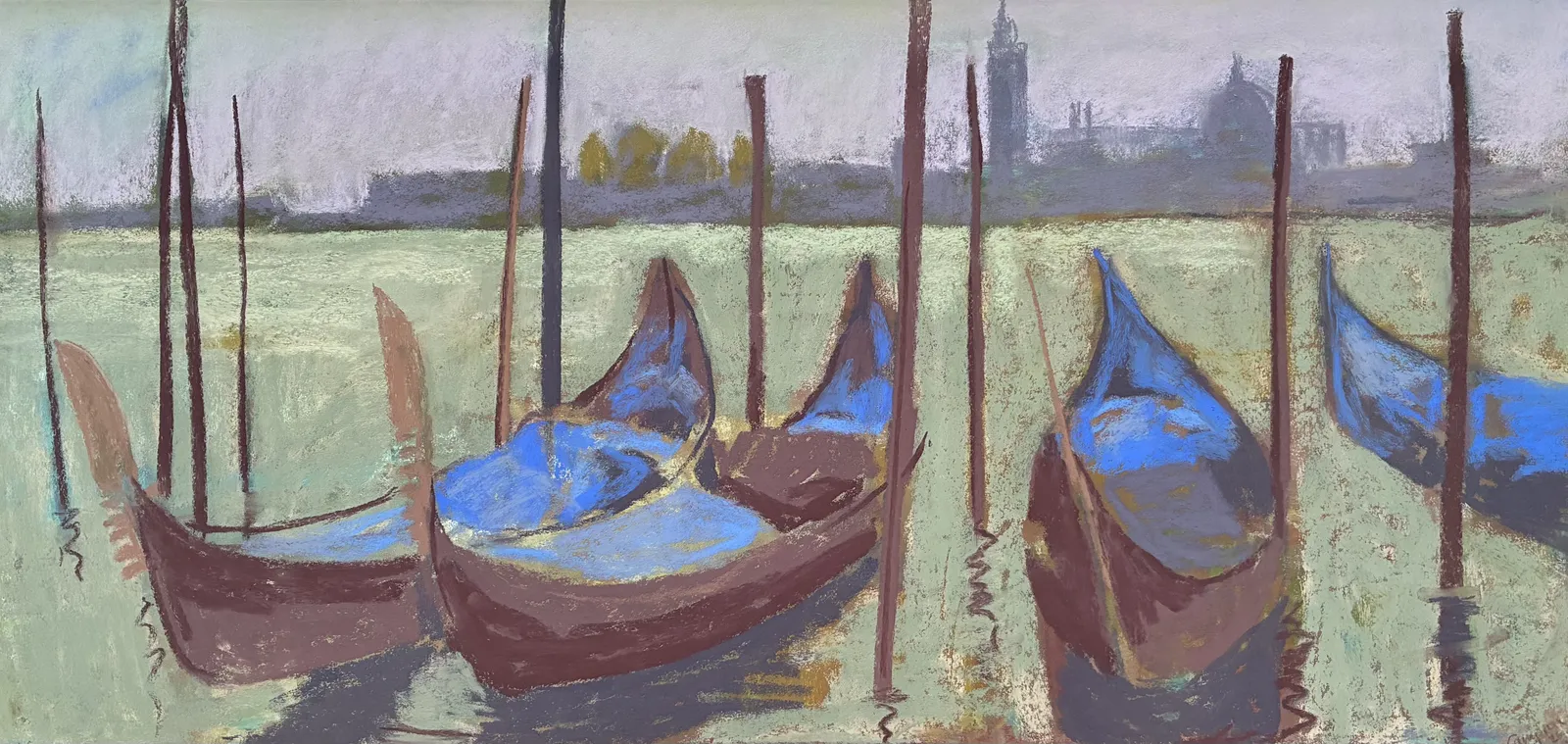 Sue Campion, Gondolas Venice (Hungerford Gallery)