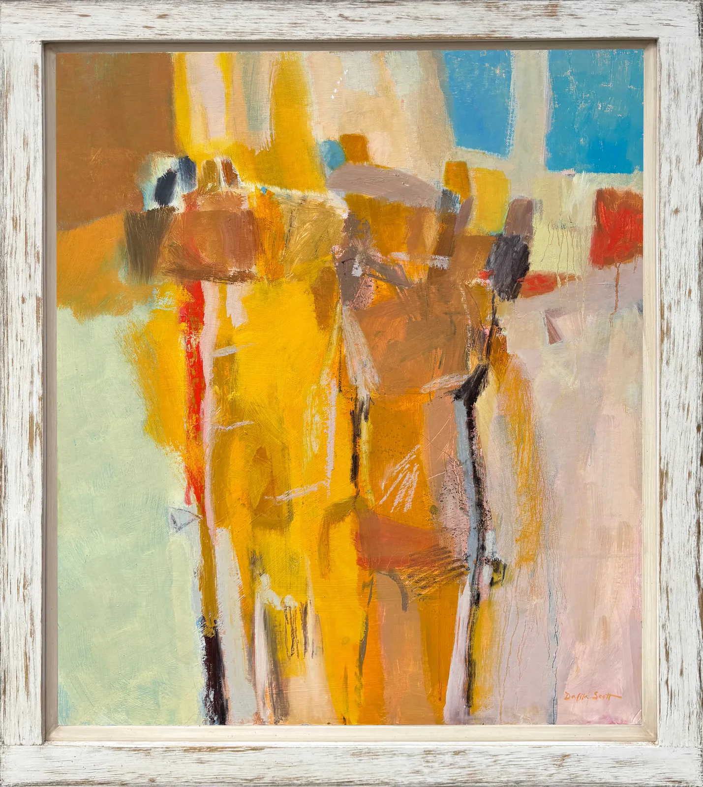 Dafila Scott, Distant Figures, Blue Sky