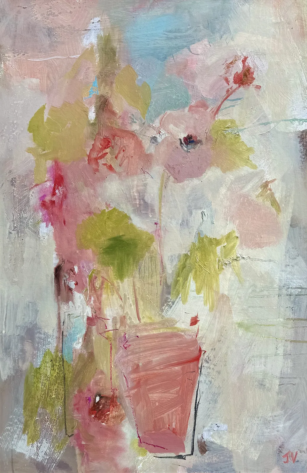 Jo Vollers, Pinks and Greens (Hungerford Gallery)