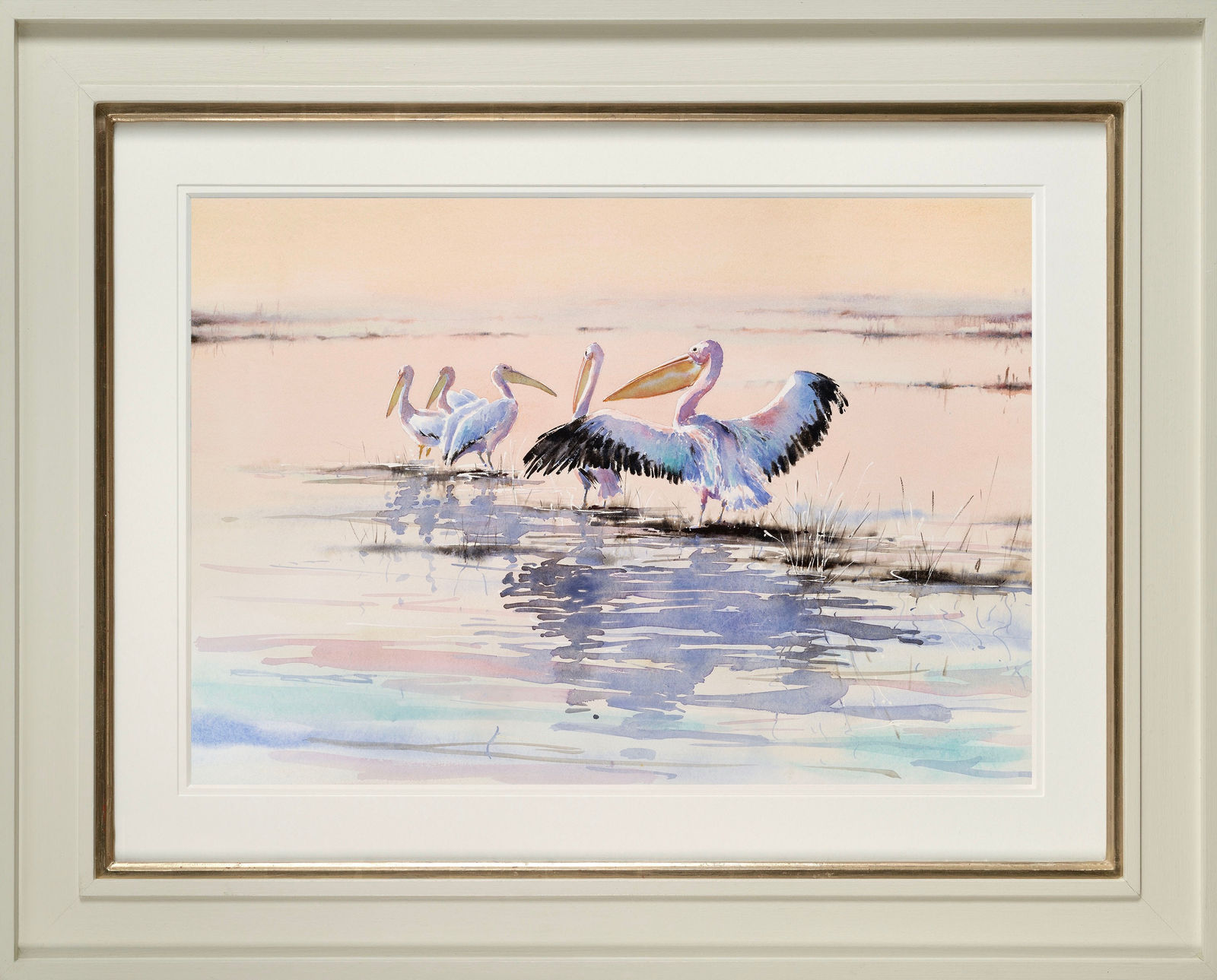 Julia Cassels, Pelicans at Dawn (London Gallery)