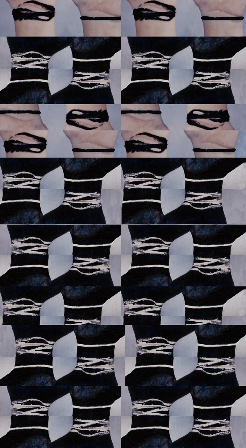 Kaethe Kauffman, Wrist Black & White © Kaethe Kauffman 2022 limited edition print on silk10x5-150, 2022