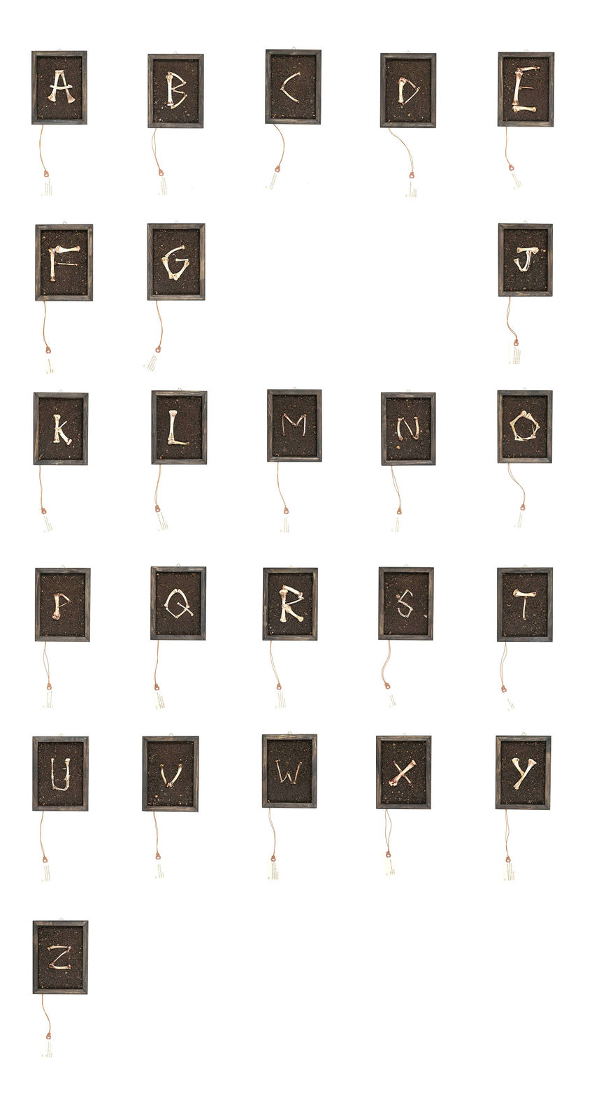 Kimberley Boudville, ABCs of Loss_ A-Z (without H, I), 2021