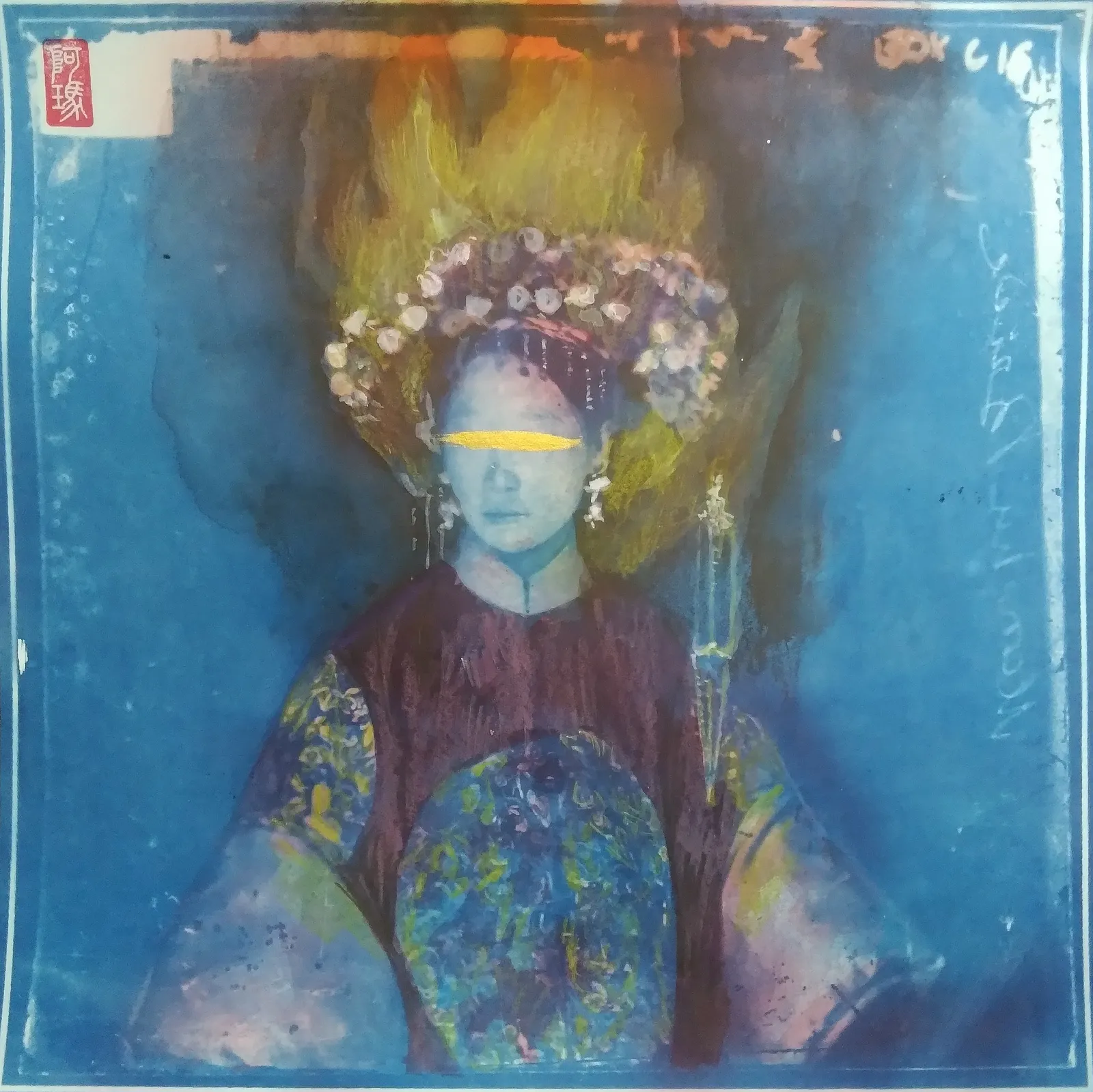 Amar Shahid, Study #1 for Manchu Bride on fire, 2024