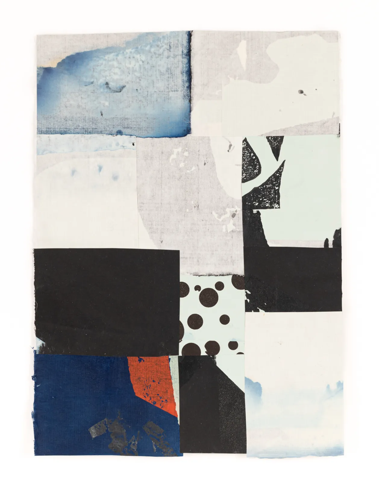 Amy Torgeson, Untitled- Gray, white and polka dot print, 2021
