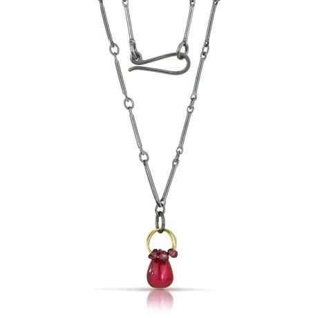 Heather Guidero, Mini Tangle Ruby + Garnet Necklace , 2023