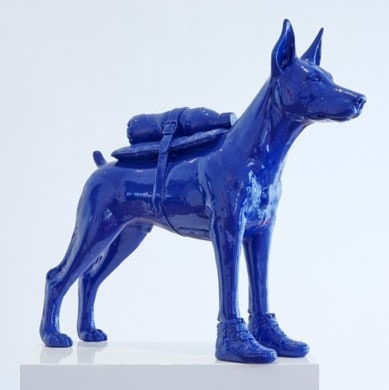 William Sweetlove, Cloned Doberman with Pet Bottle, 2013