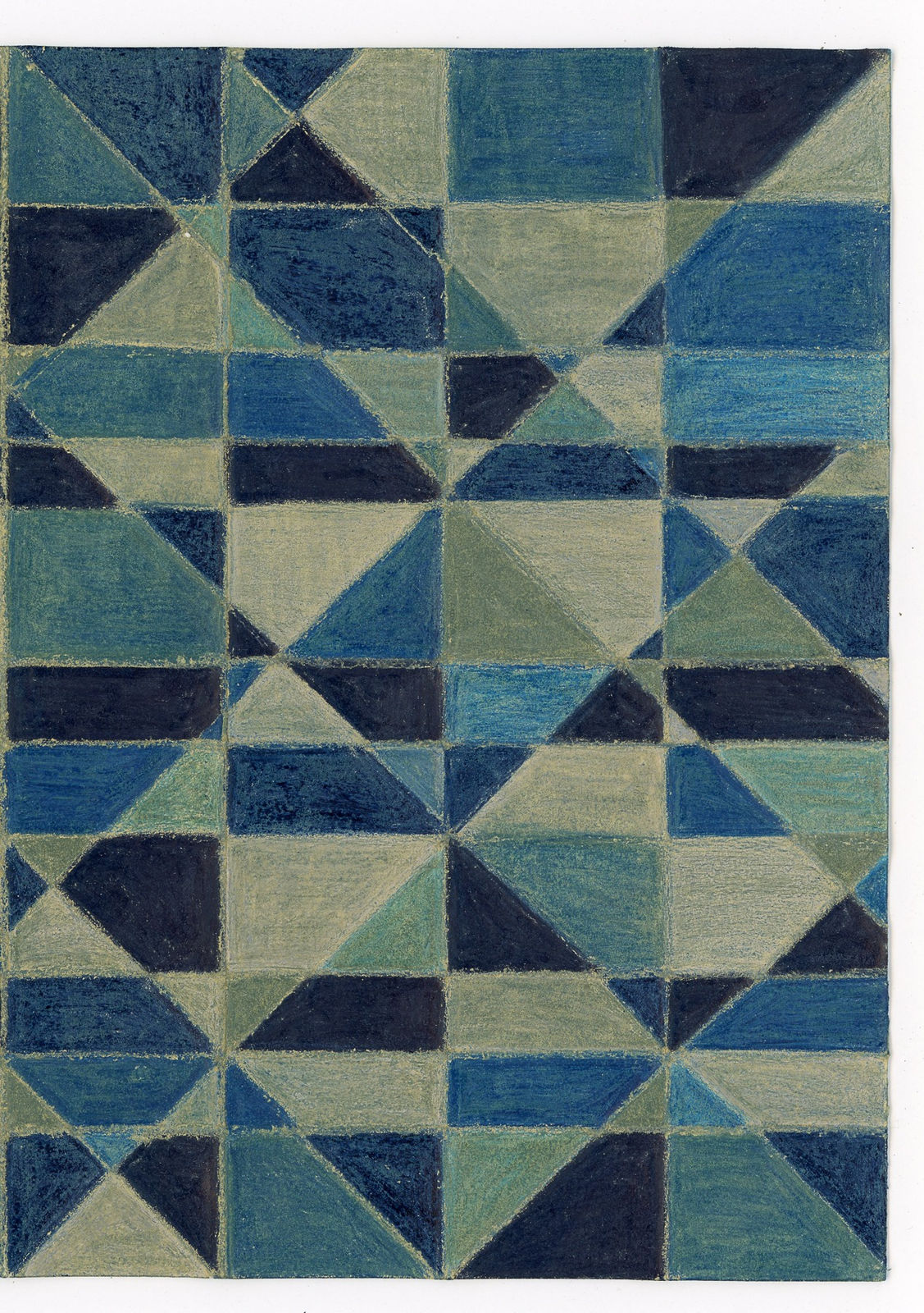 Andy Burgess, Folded Paper Blue Denim 2, 2024