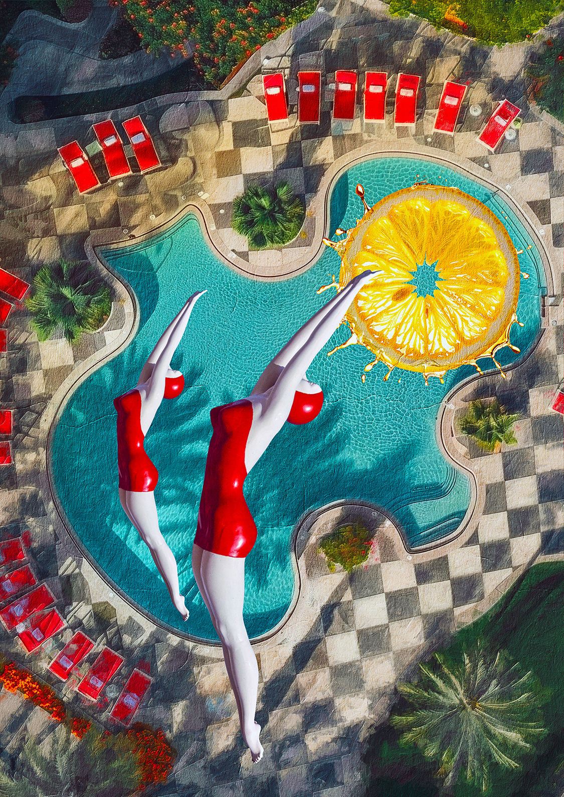 Cristina Schek, Two Splashes of Lemon (Diving Upwards Series), 2024