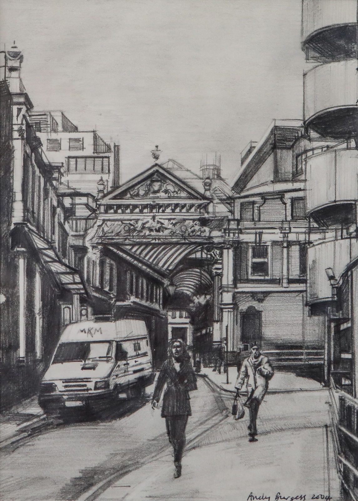 Andy Burgess, Leadenhall Market and The Lloyds Building, 2004