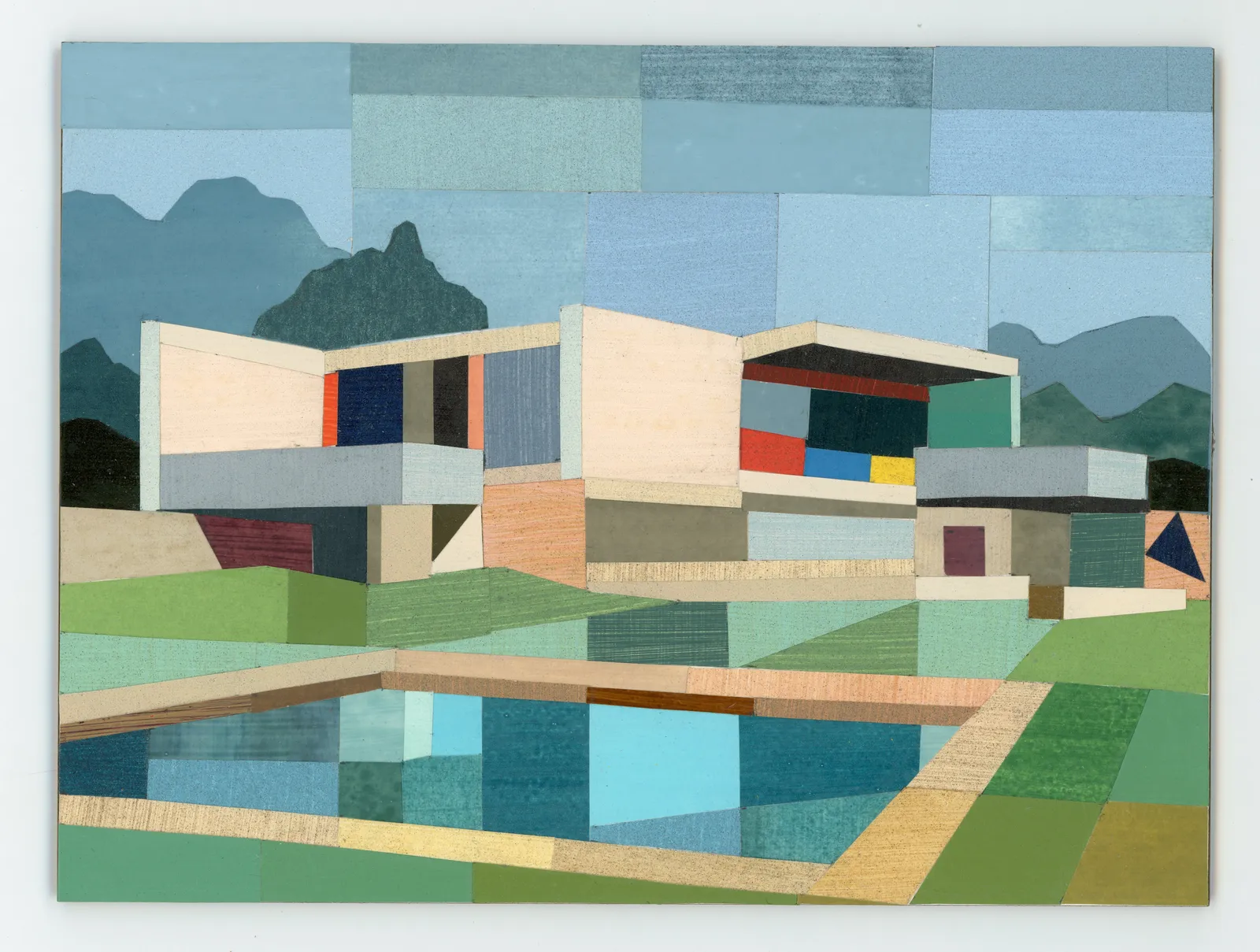 Andy Burgess, Stillman House, Modernist House Collage Series, 2026