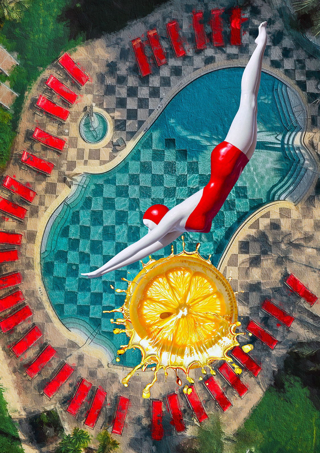 Cristina Schek, One Splash of Lemon (Diving Upwards Series), 2024