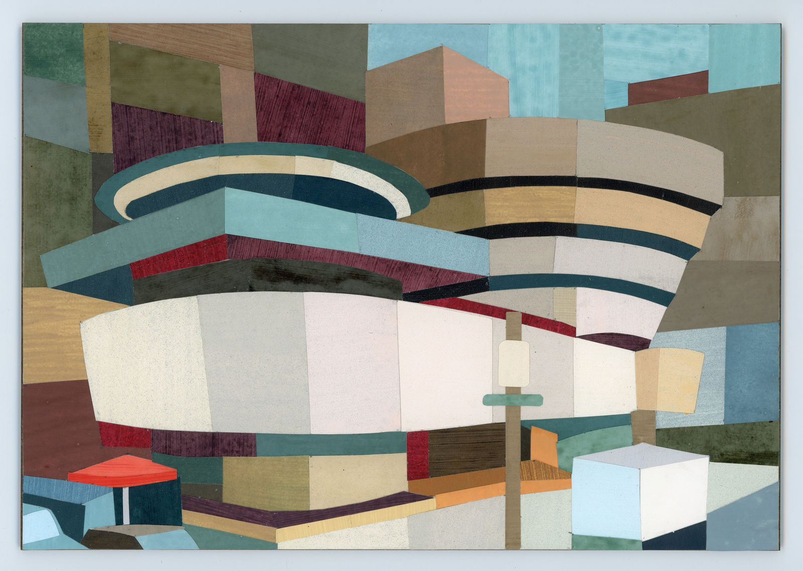 Andy Burgess, Guggenheim with red umbrella, 2023