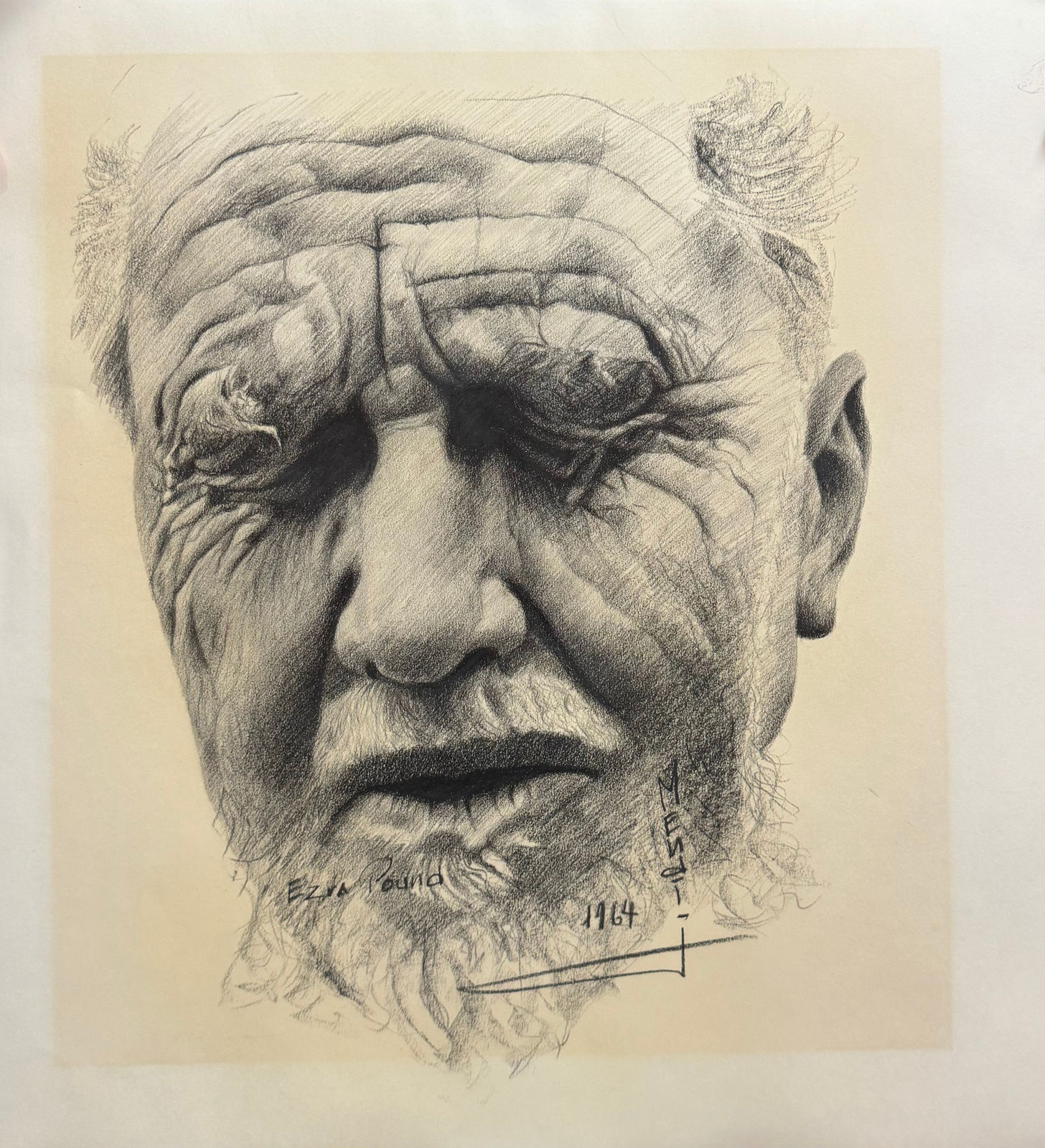 Mendij. Charcoal on paper.