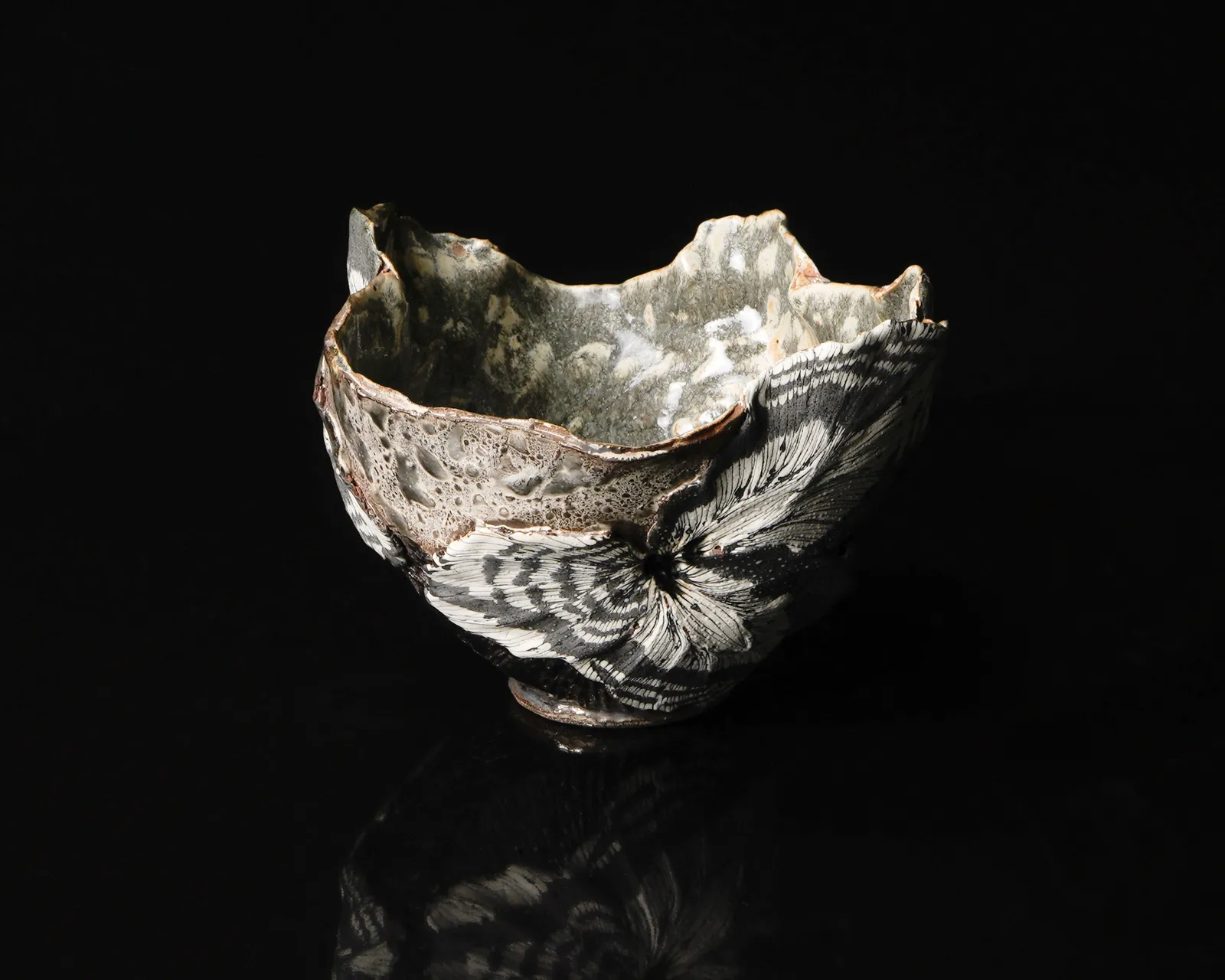 Shingu Sayaka 新宮さやか, No.36 "Calyx" tea bowl 萼容 碗, 2024