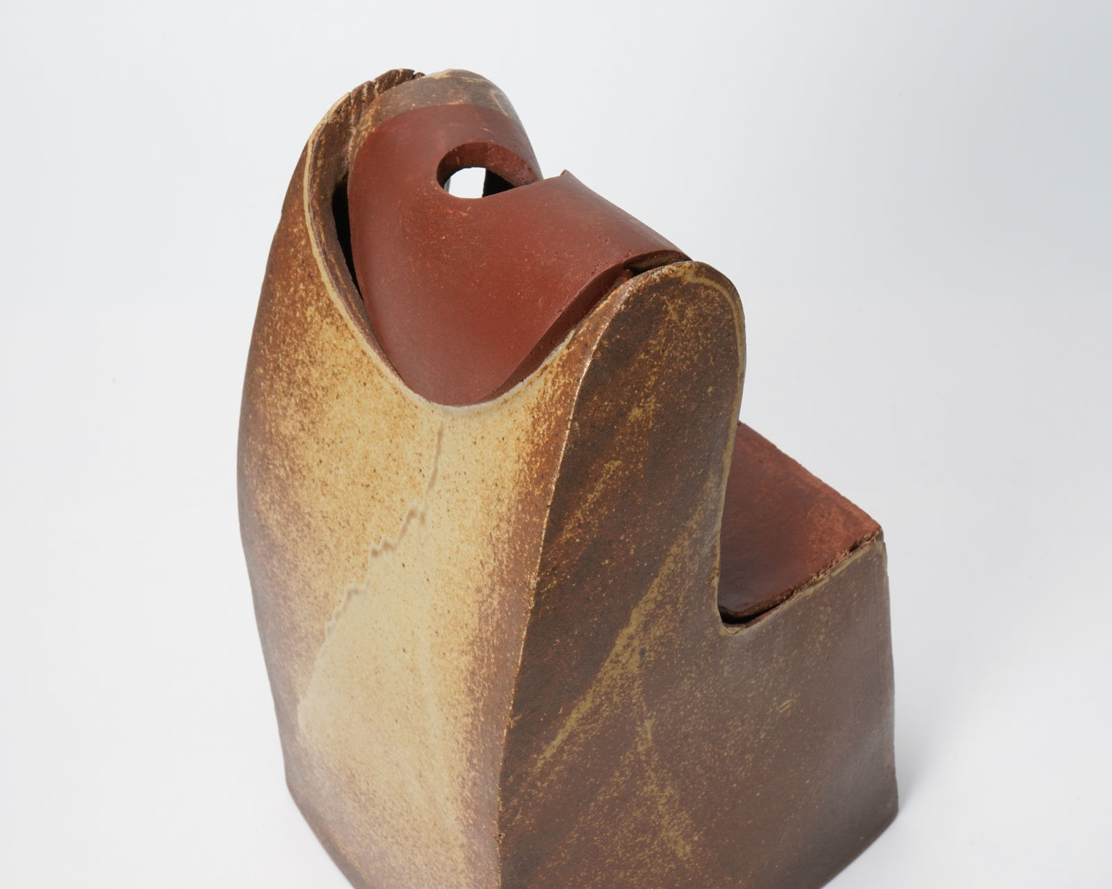 Kiyomizu Rokubei VII 七世清水六兵衛, Stoneware Flower Vase “Seki-Ka-To 5" 席花陶・五, 1989
