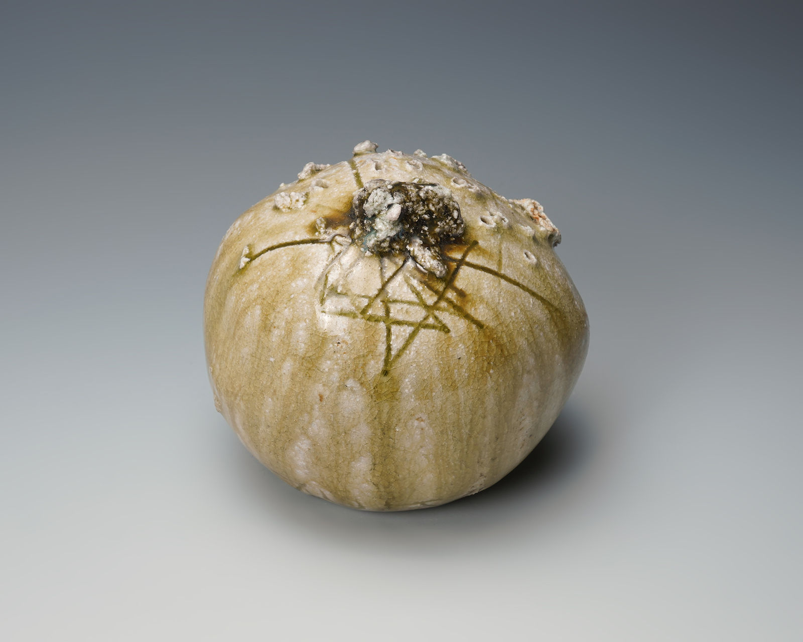 Kato Kiyoyuki 加藤清之, Spherical Object with Natural Glaze, 自然釉球体作品