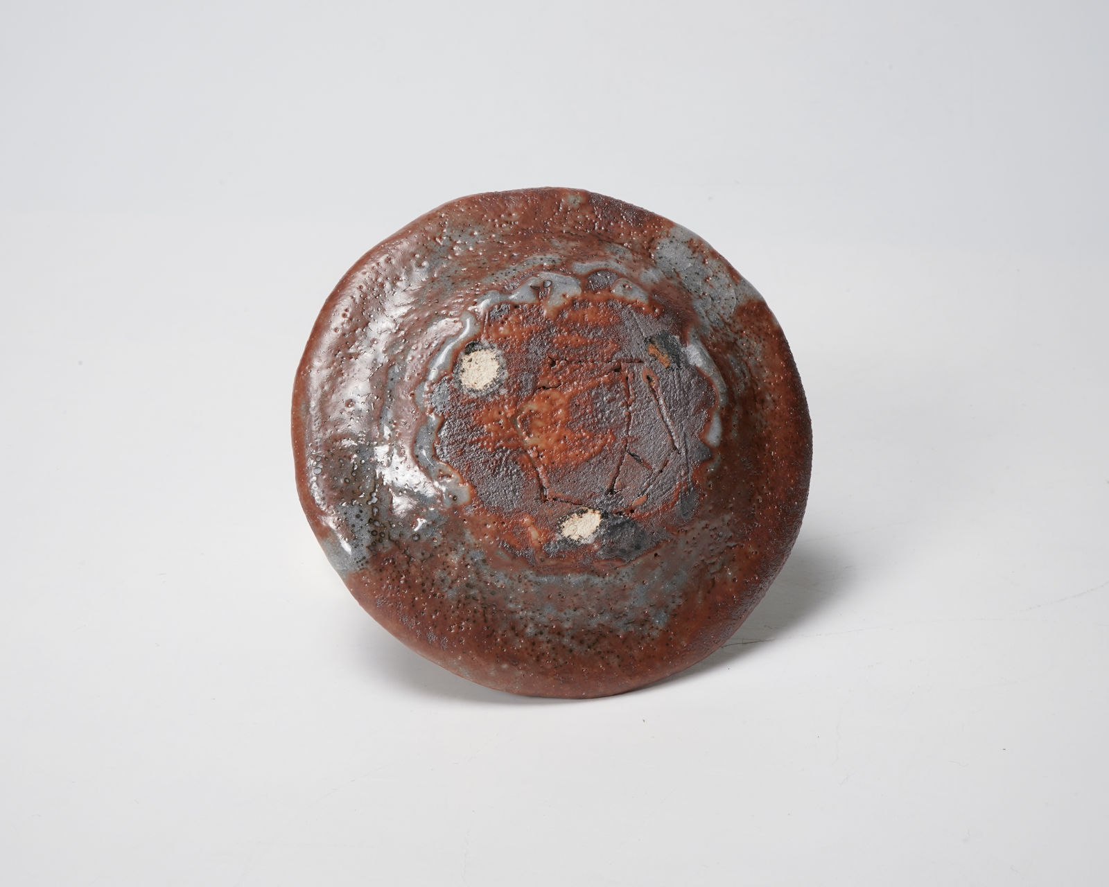 Wakao Toshisada 若尾利貞, Nezumi (Gray) Shino Plates 鼠志野 豆皿, 1980's