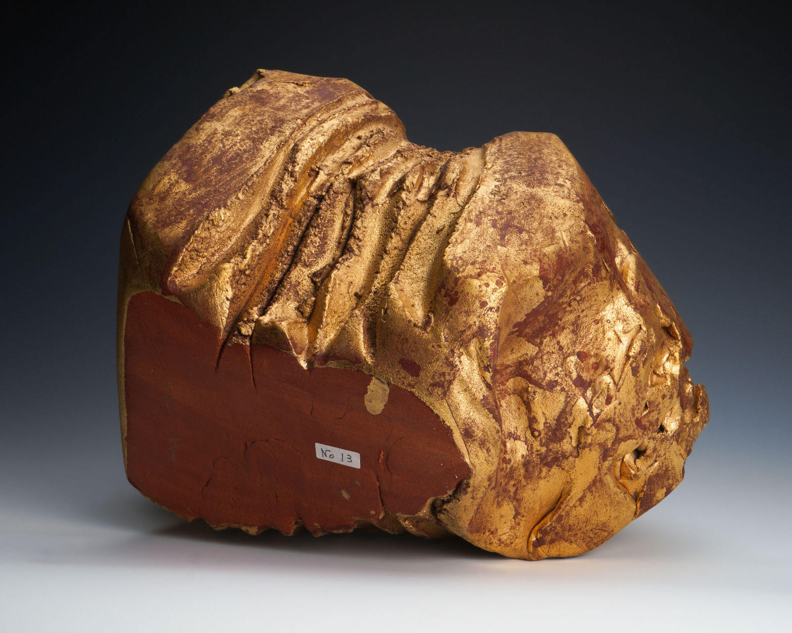 Ishihara Shoji 石原祥嗣, Flower vessel with gold glaze, 1993