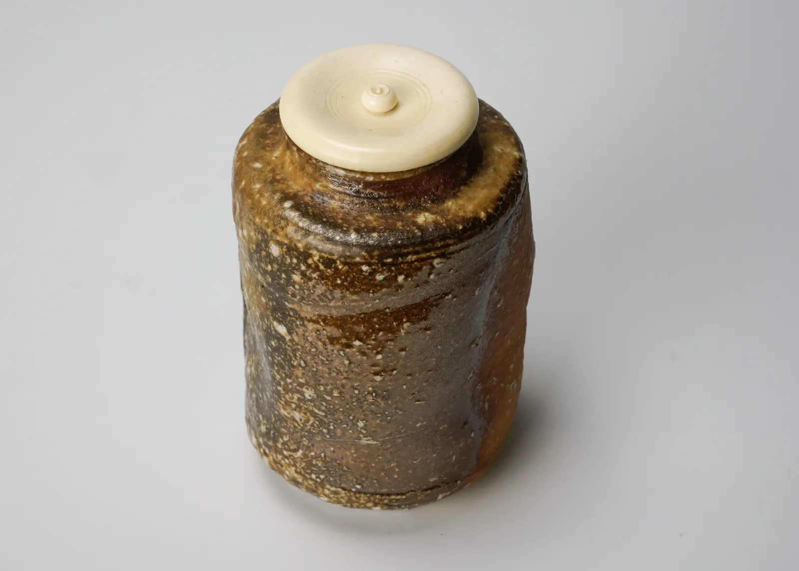 UEDA Naokata Ⅴ 五代 上田直方, Shigaraki Tea Caddy 信楽茶入