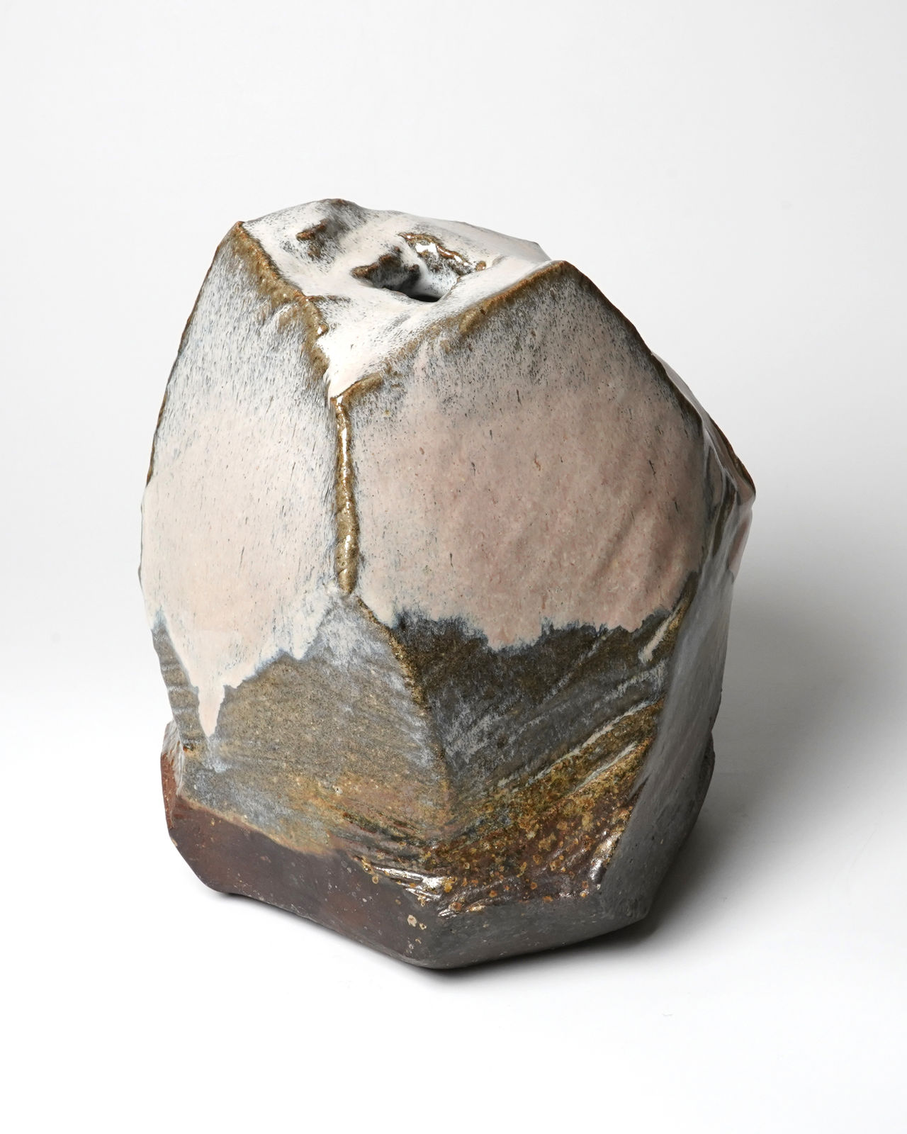 Kaneta Masanao VIII 八代 兼田昌尚, Hagi Glazed Flower Vessel, 1999