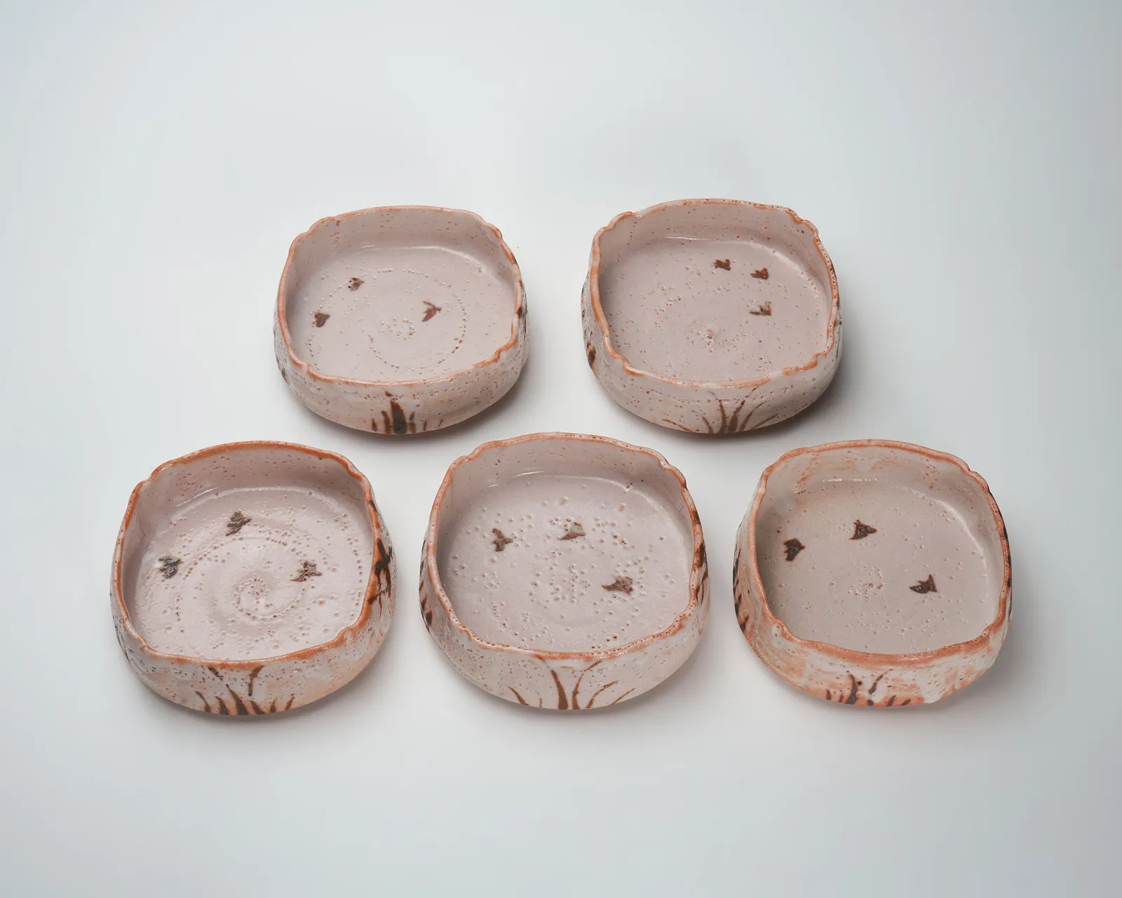 Wakao Toshisada 若尾利貞, Shino Mukozuke dishes: Set of 5