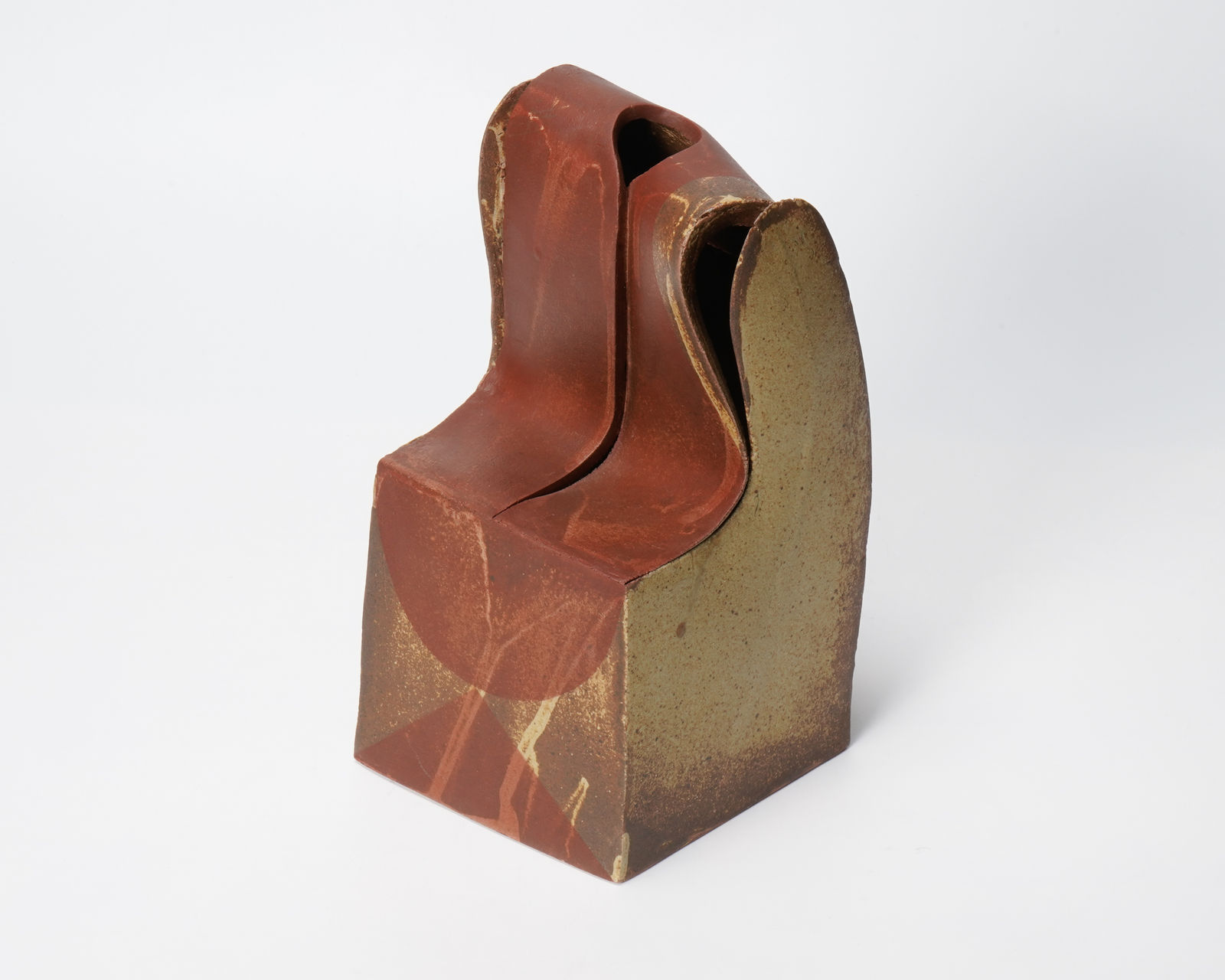 Kiyomizu Rokubei VII 七世清水六兵衛, Stoneware Flower Vase “Seki-Ka-To 5" 席花陶・五, 1989