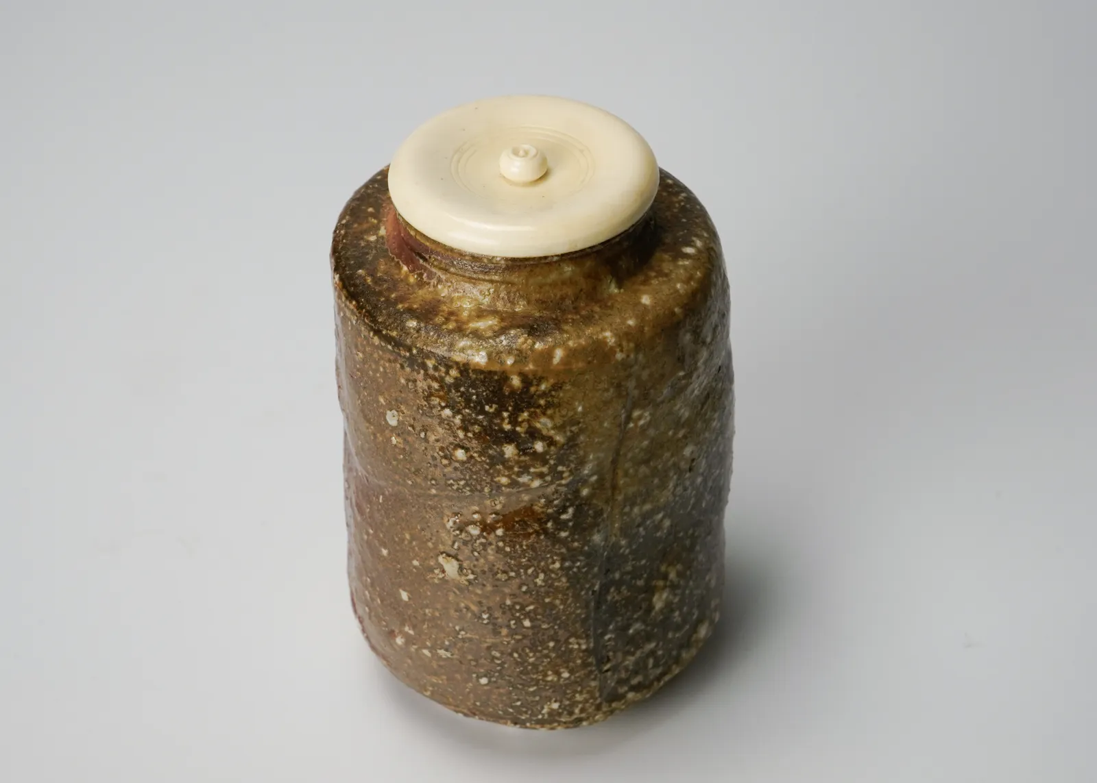 UEDA Naokata Ⅴ 五代 上田直方, Shigaraki Tea Caddy 信楽茶入