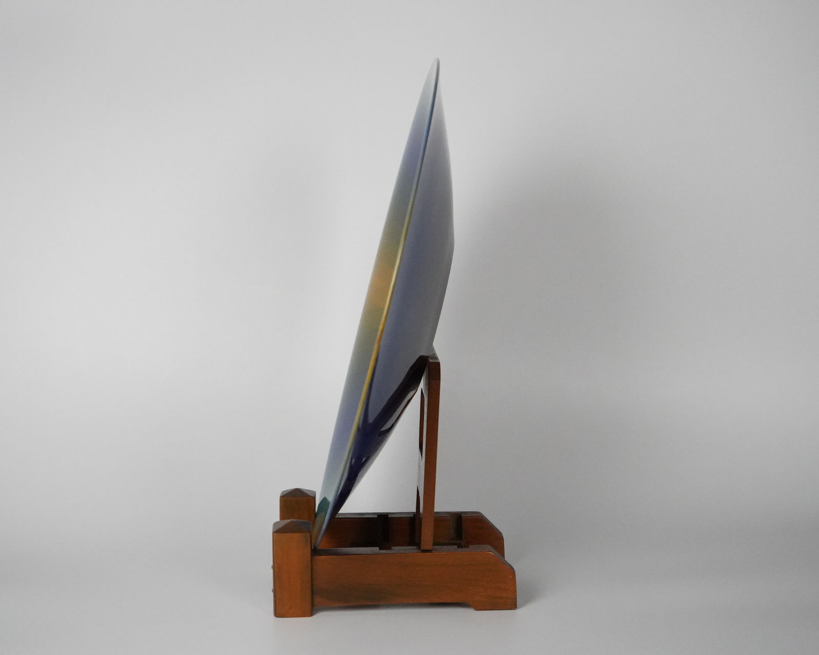 TOKUDA Yasokichi Ⅲ 3代 徳田八十吉, Plate with Polychrome Enamel Overglaze 旋律